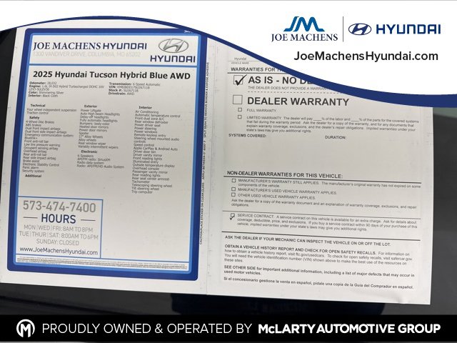 Certified 2025 Hyundai Tucson Blue image 35