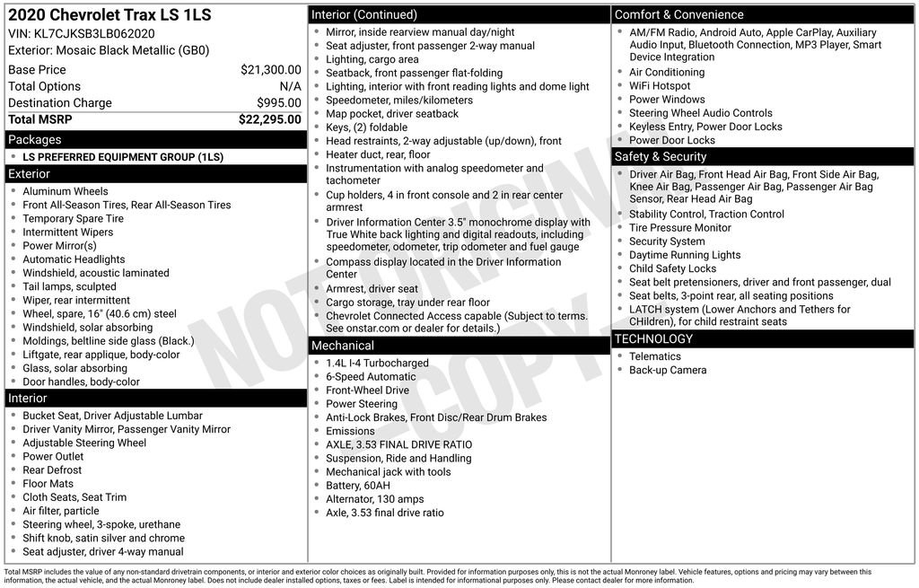 Used 2020 Chevrolet Trax LS image 6