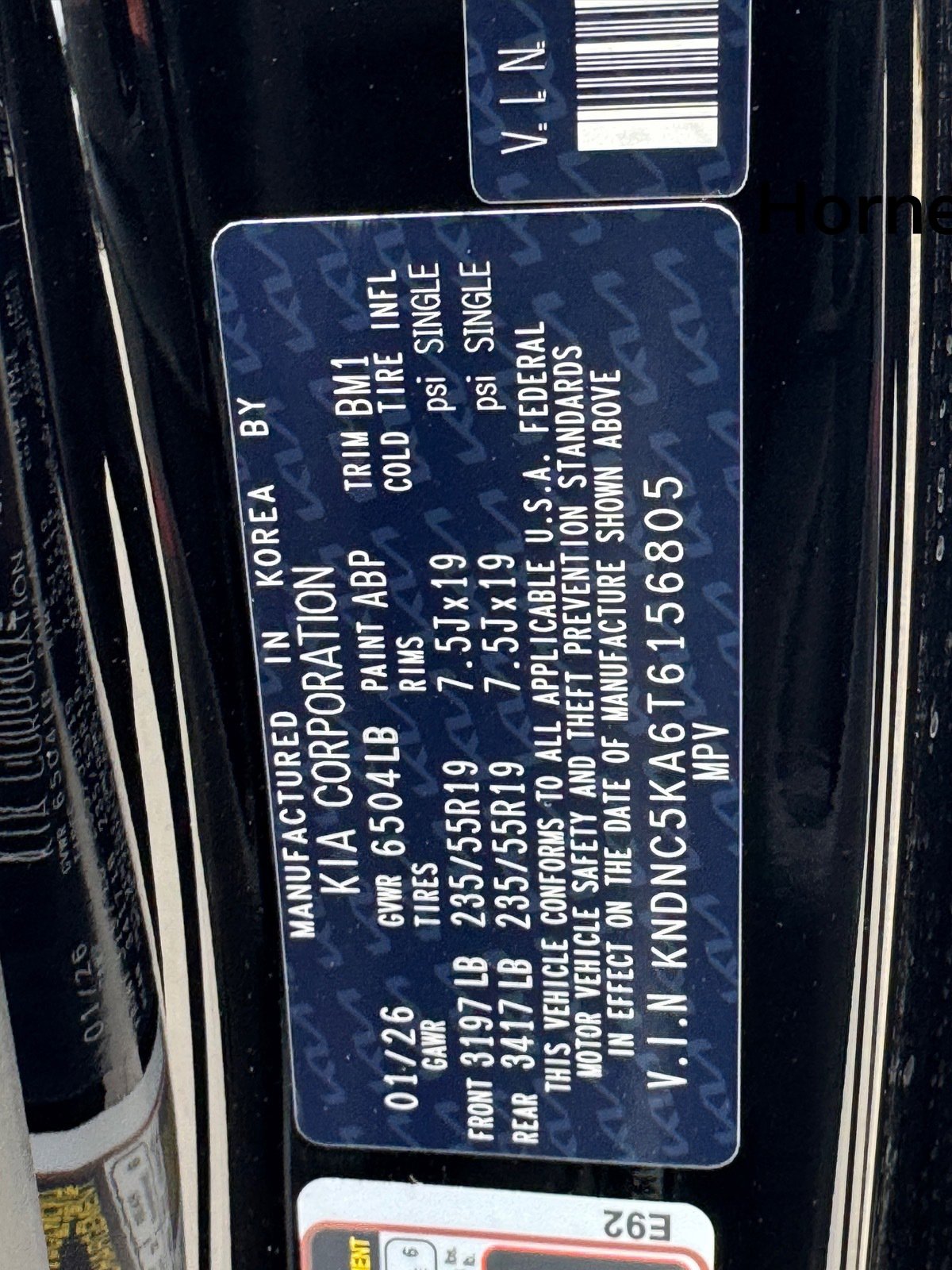 New 2026 Kia Carnival EX image 22