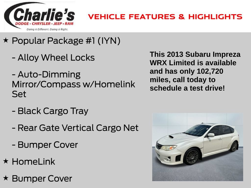 Used 2013 Subaru Impreza WRX Limited w/ Popular Pkg 1 AWD/4WD image 4