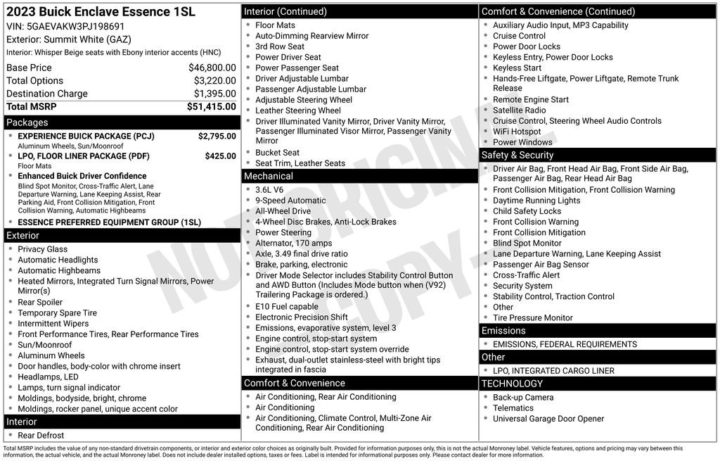 Certified 2023 Buick Enclave Essence w/ Experience Buick Package image 4