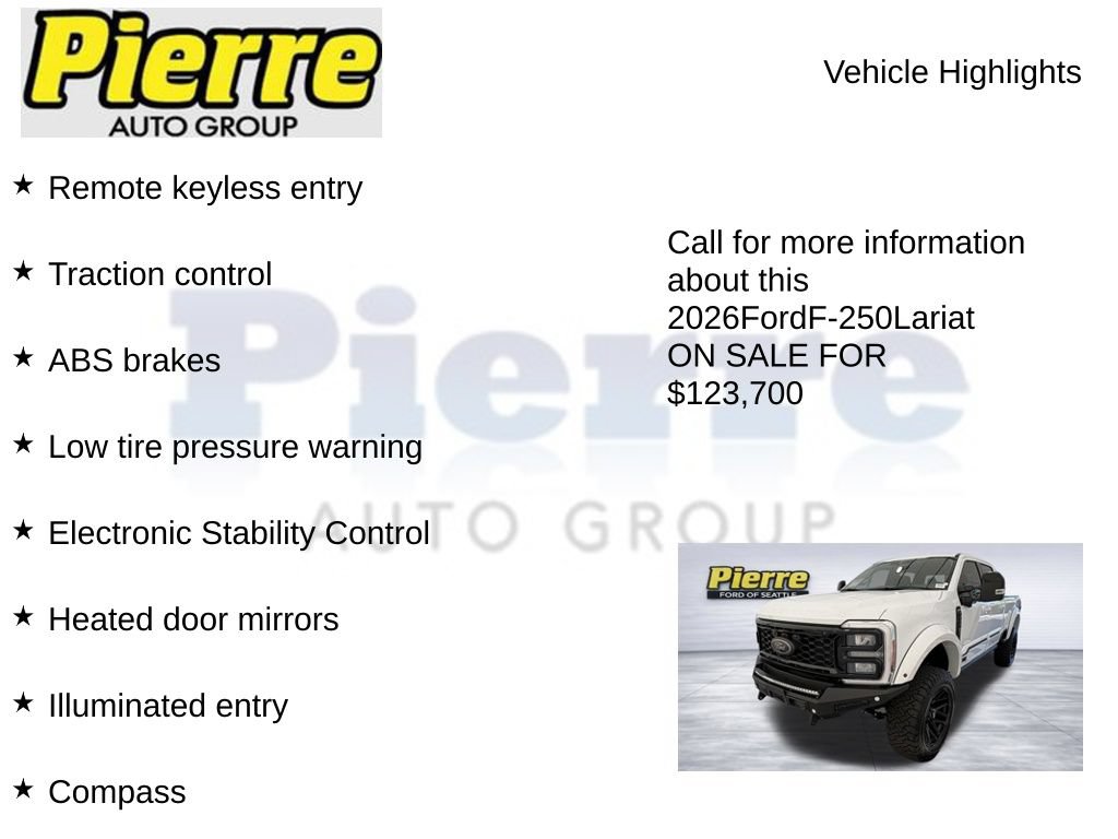 New 2026 Ford F250 Lariat w/ Black Appearance Package AWD/4WD image 7