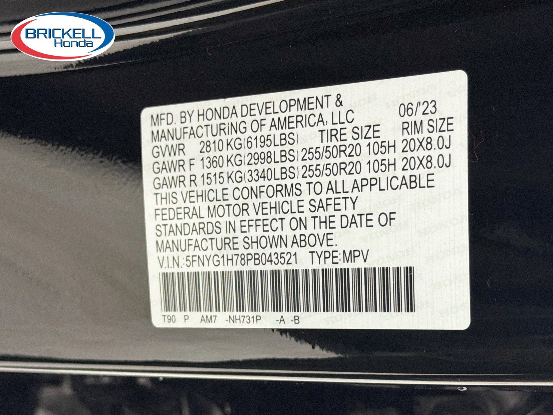 Certified 2023 Honda Pilot Touring image 48