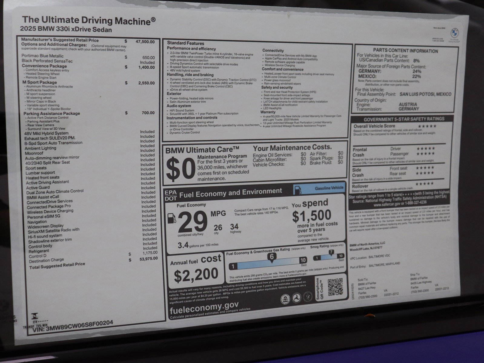 Used 2025 BMW 330i xDrive Sedan w/ M Sport Package image 14