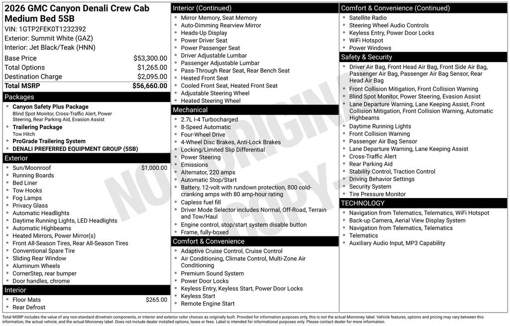 New 2026 GMC Canyon Denali AWD/4WD image 42