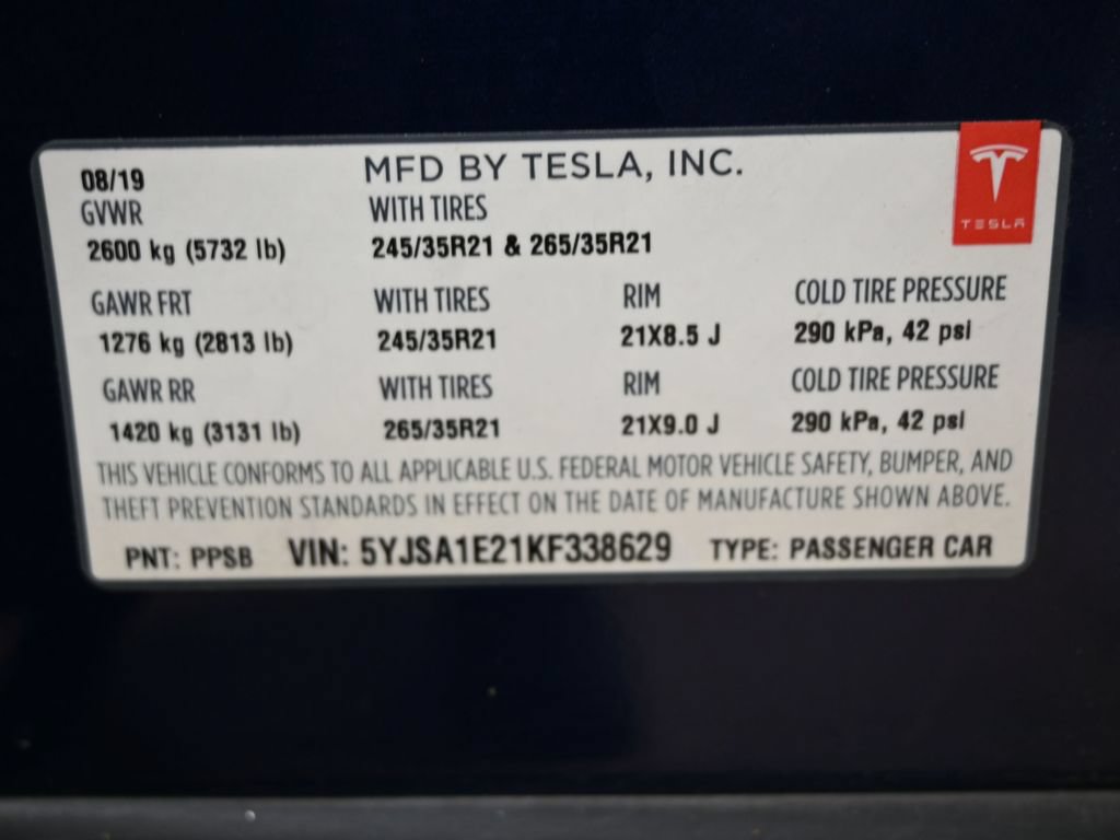Used 2019 Tesla Model S P100D AWD/4WD image 33
