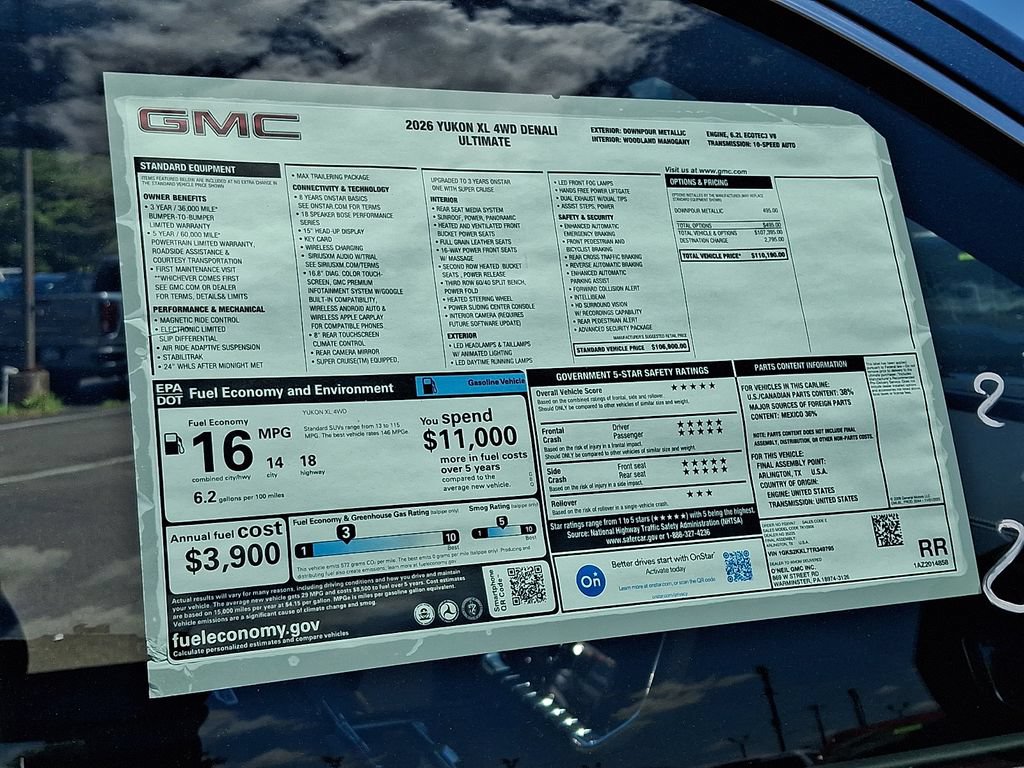 New 2026 GMC Yukon XL Denali Ultimate AWD/4WD image 18