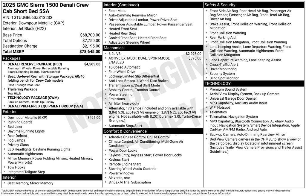 Certified 2025 GMC Sierra 1500 Denali w/ Denali Reserve Package AWD/4WD image 5