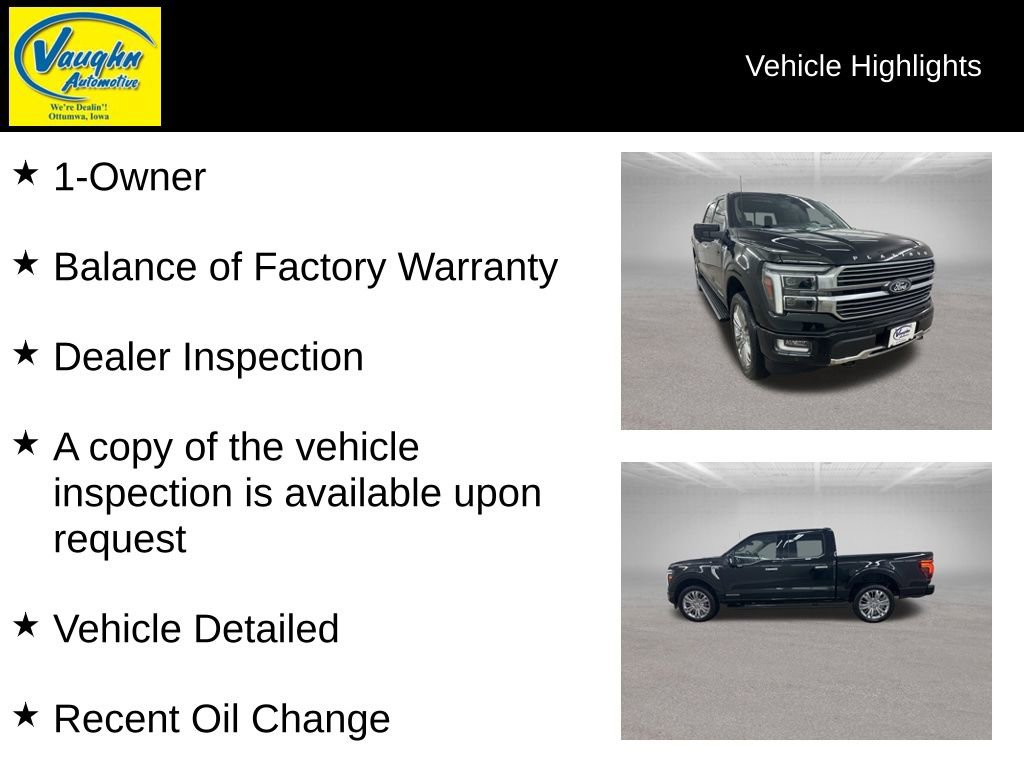 Used 2025 Ford F150 Platinum w/ Equipment Group 703A Plus video 2