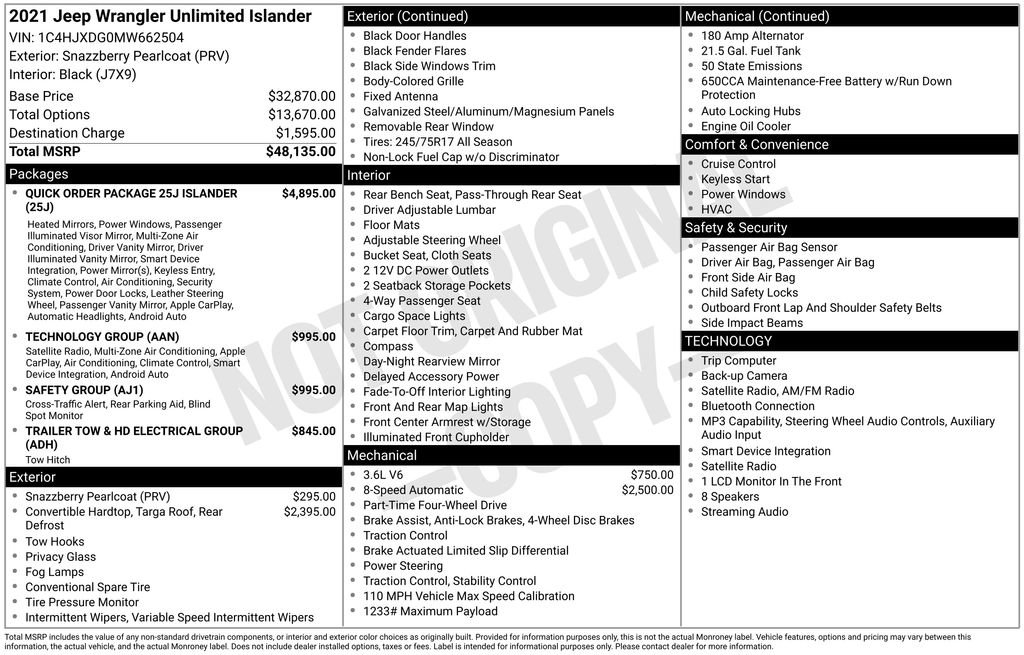 Used 2021 Jeep Wrangler Unlimited Islander AWD/4WD image 14