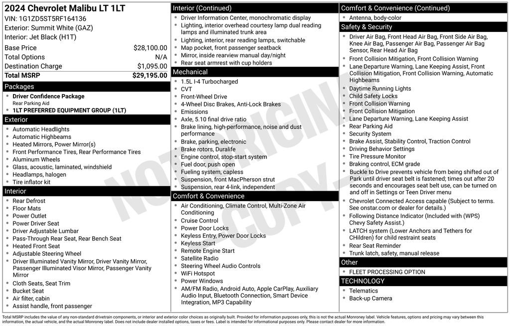 Used 2024 Chevrolet Malibu LT image 35