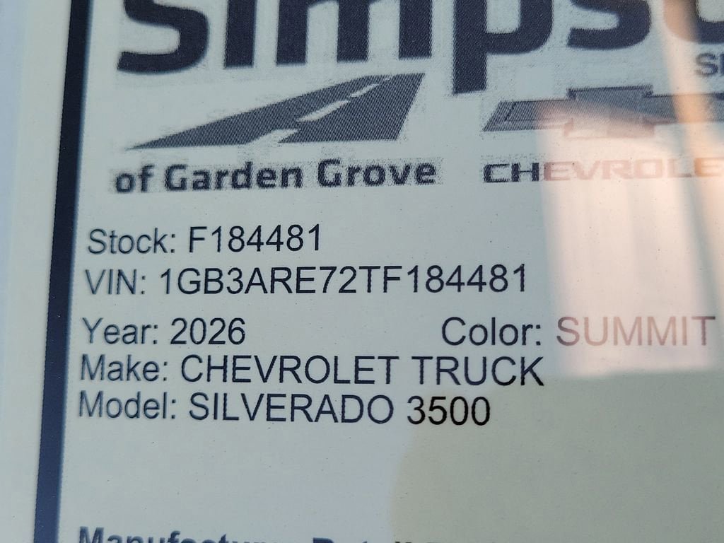 New 2026 Chevrolet Silverado 3500 W/T w/ WT Convenience Package image 24