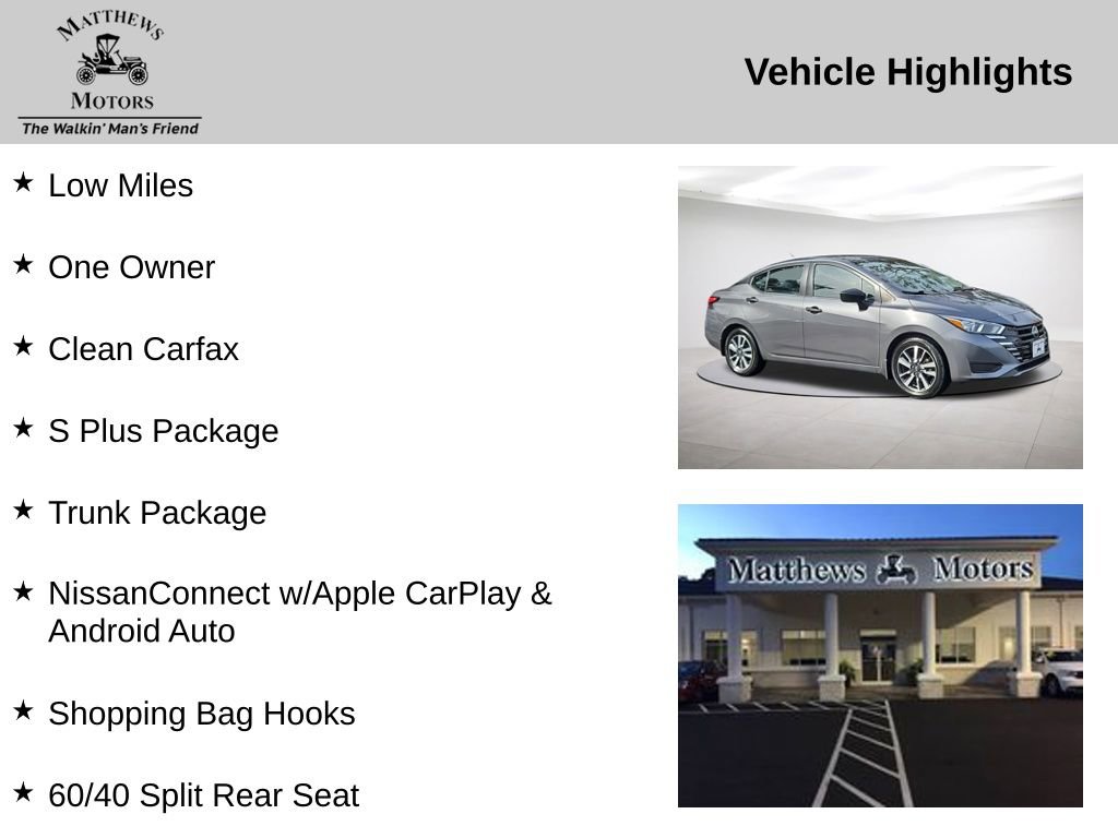 Used 2024 Nissan Versa S w/ S Plus Package image 14