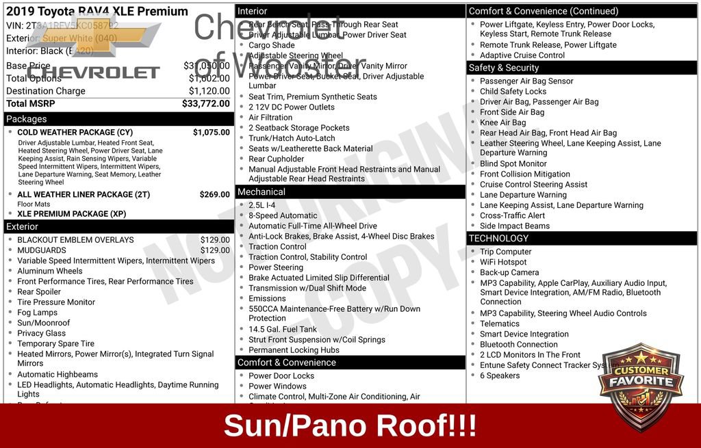Used 2019 Toyota RAV4 XLE Premium w/ Cold Weather Package