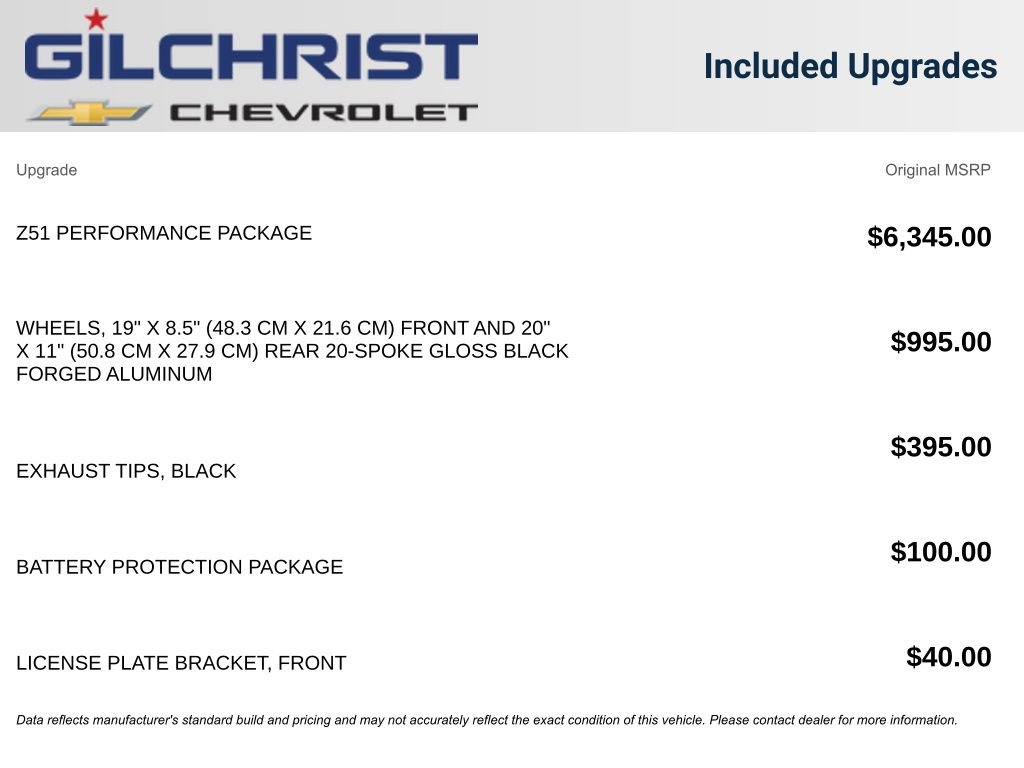 New 2026 Chevrolet Corvette Stingray Preferred Cpe w/ Z51 Performance Package RWD image 16