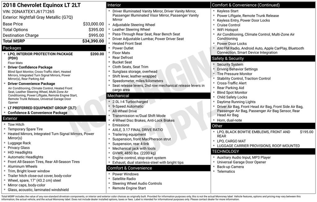 Used 2018 Chevrolet Equinox LT image 10
