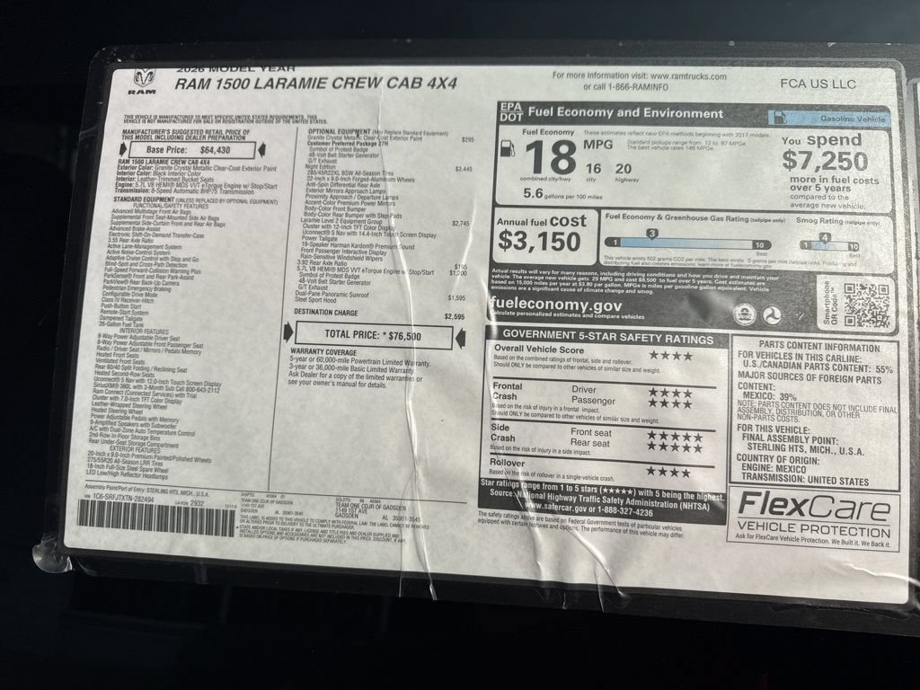 New 2026 RAM 1500 Laramie w/ Night Edition AWD/4WD image 48