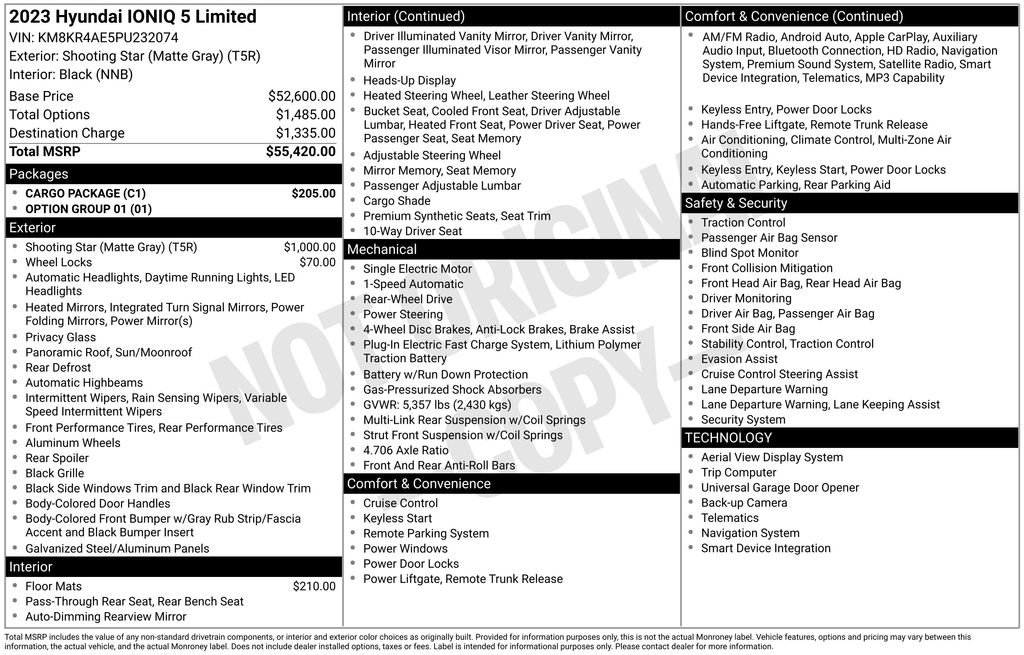 Used 2023 Hyundai Ioniq 5 Limited w/ Cargo Package RWD image 49