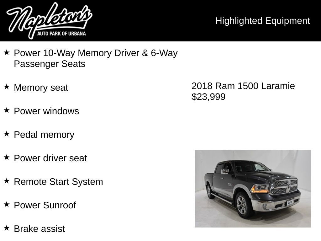 Used 2018 RAM 1500 Laramie w/ Cold Weather Group image 16