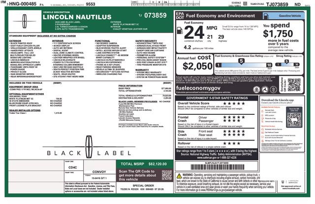 New 2026 Lincoln Nautilus Black Label AWD/4WD image 11