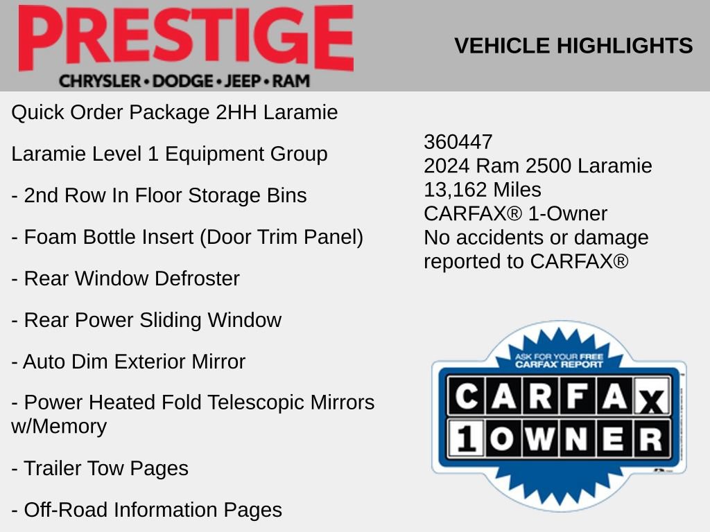 Used 2024 RAM 2500 Laramie AWD/4WD image 2