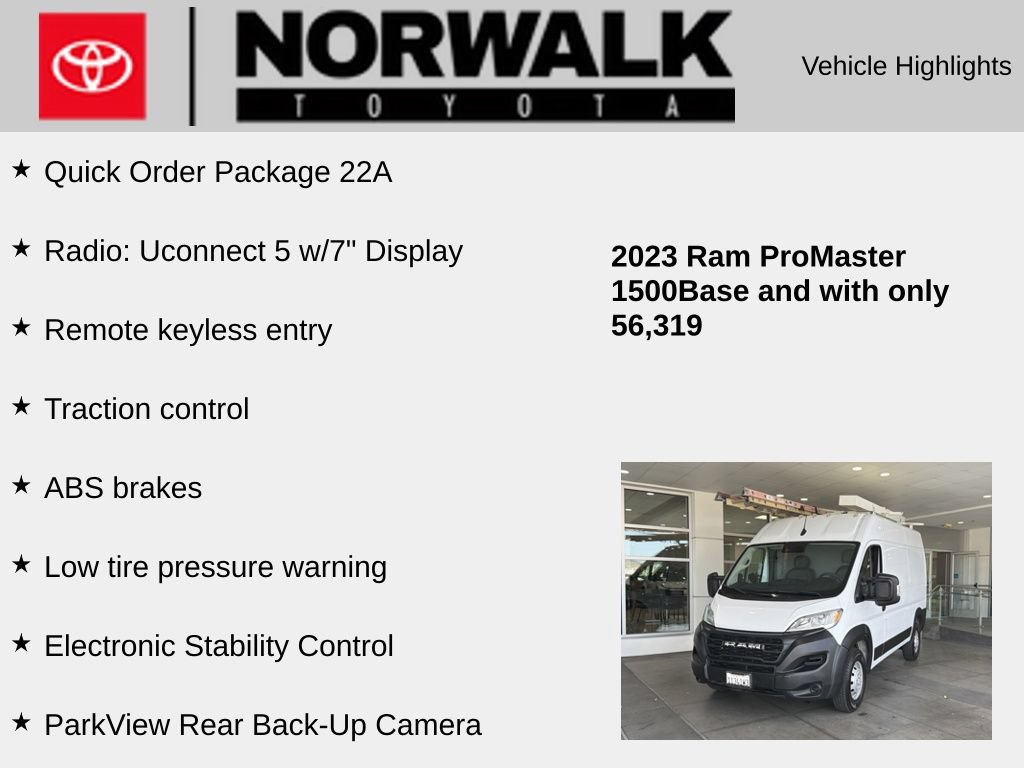 Used 2023 RAM ProMaster 1500 FWD image 10