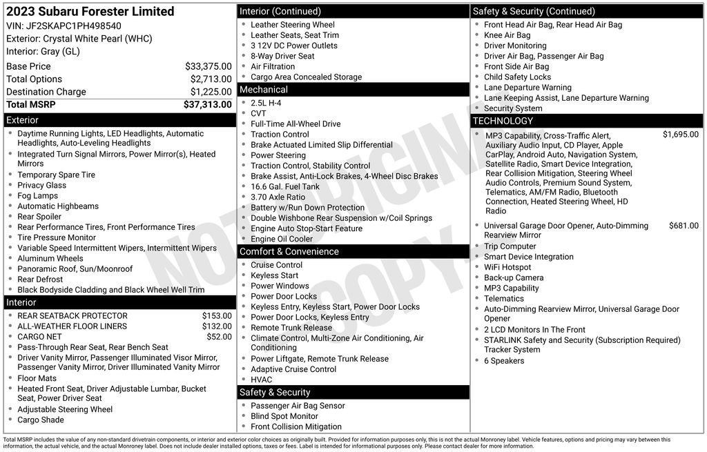 Used 2023 Subaru Forester Limited AWD/4WD image 19