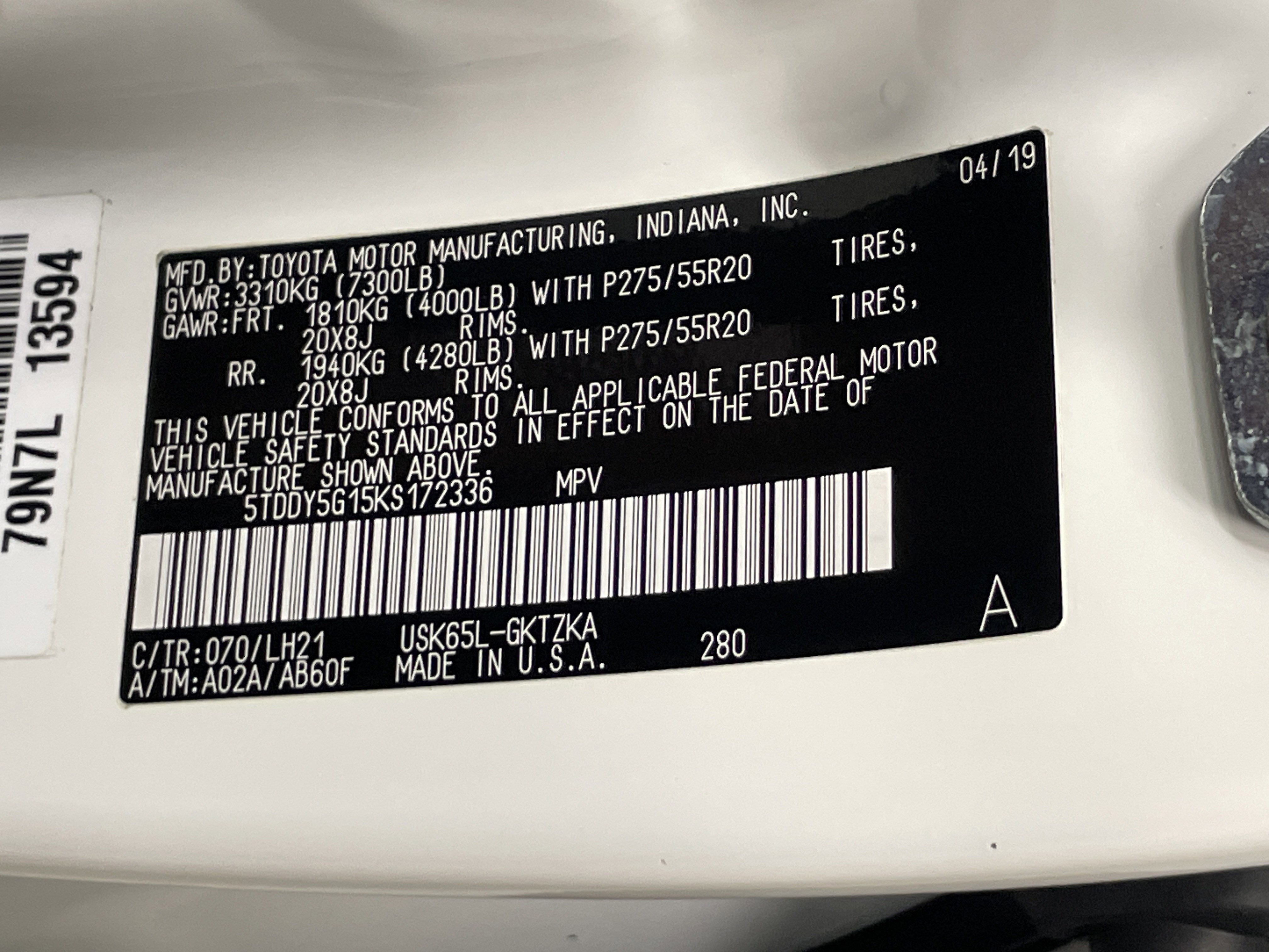 Certified 2019 Toyota Sequoia Platinum image 35