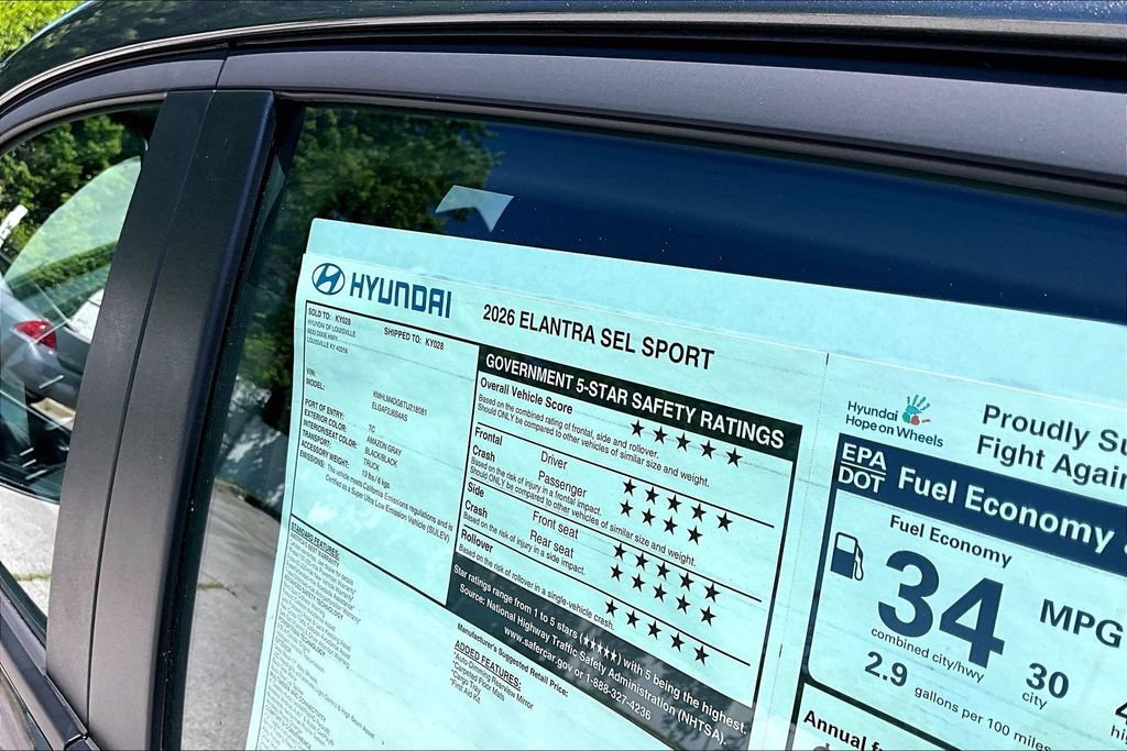 New 2026 Hyundai Elantra Sport FWD image 14