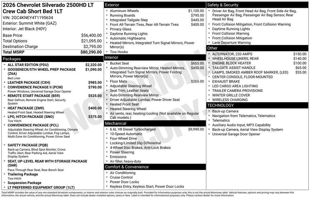 New 2026 Chevrolet Silverado 2500 LT w/ All Star Edition AWD/4WD image 31