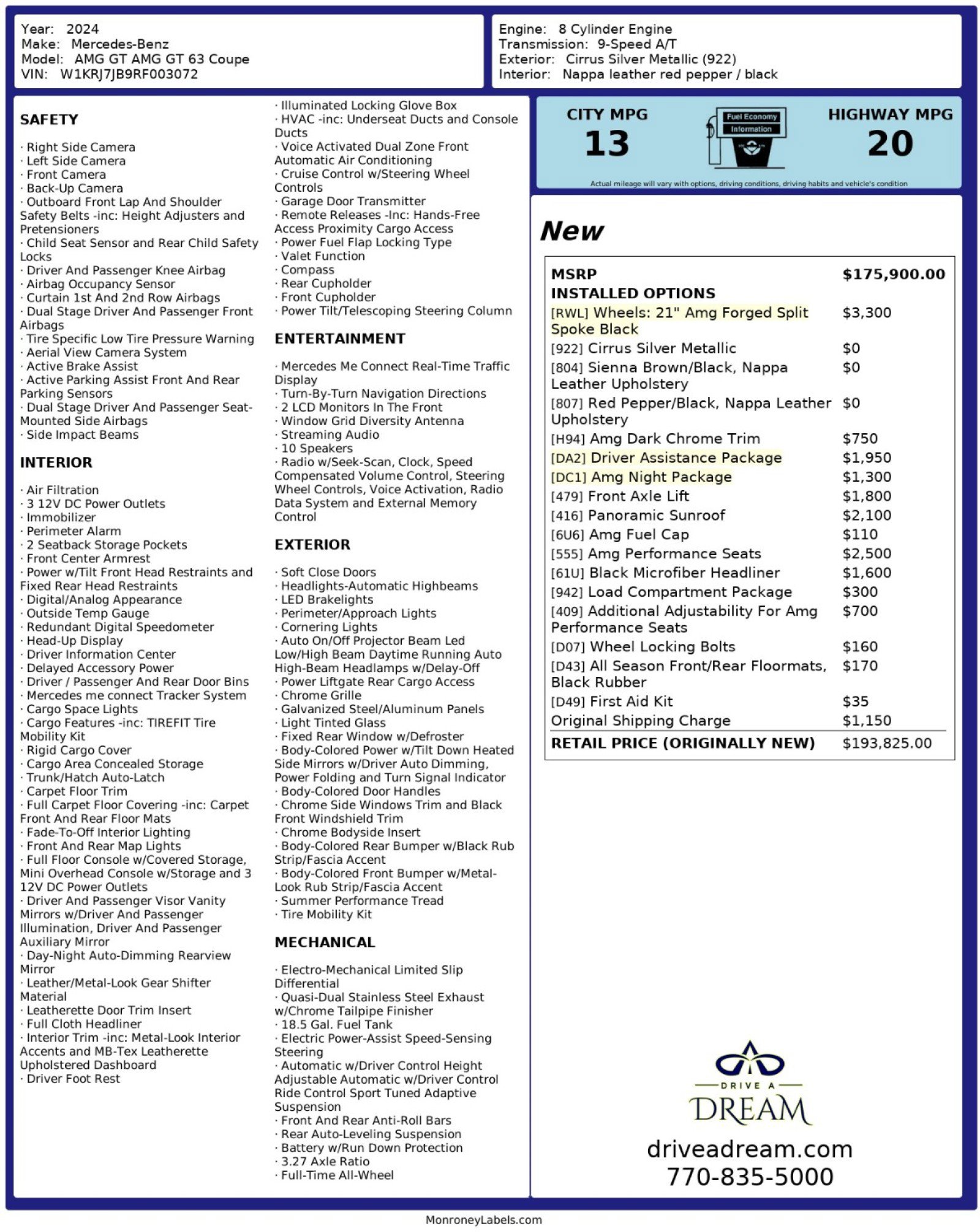 Used 2024 Mercedes-Benz AMG GT 63 image 77