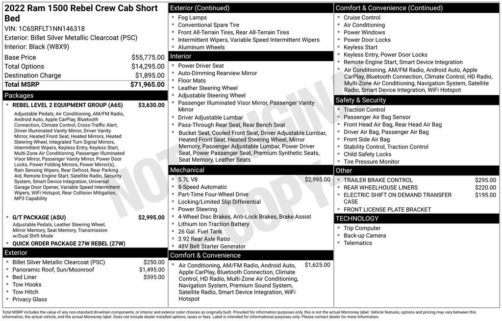 Used 2022 RAM 1500 Rebel w/ Rebel Level 2 Equipment Group image 6