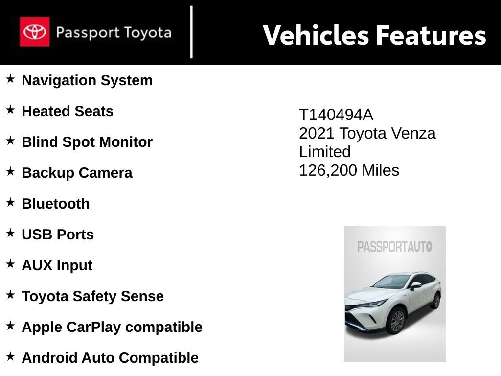 Used 2021 Toyota Venza Limited AWD/4WD image 9