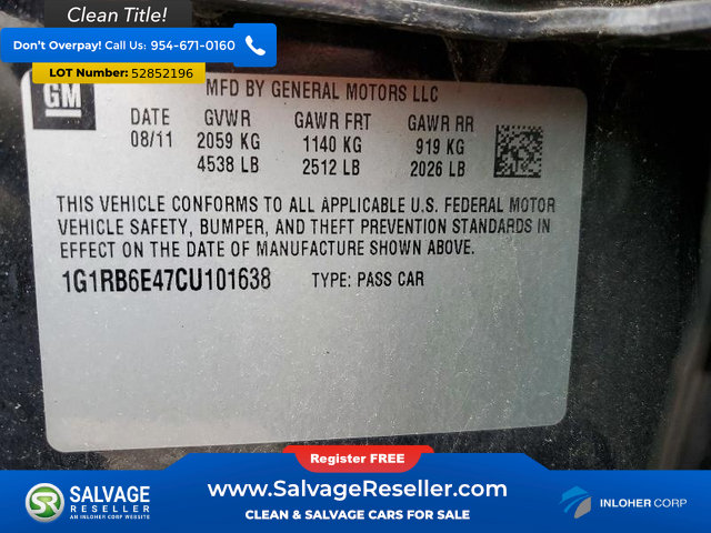 Used 2012 Chevrolet Volt Premium w/ Premium Trim Package FWD image 16