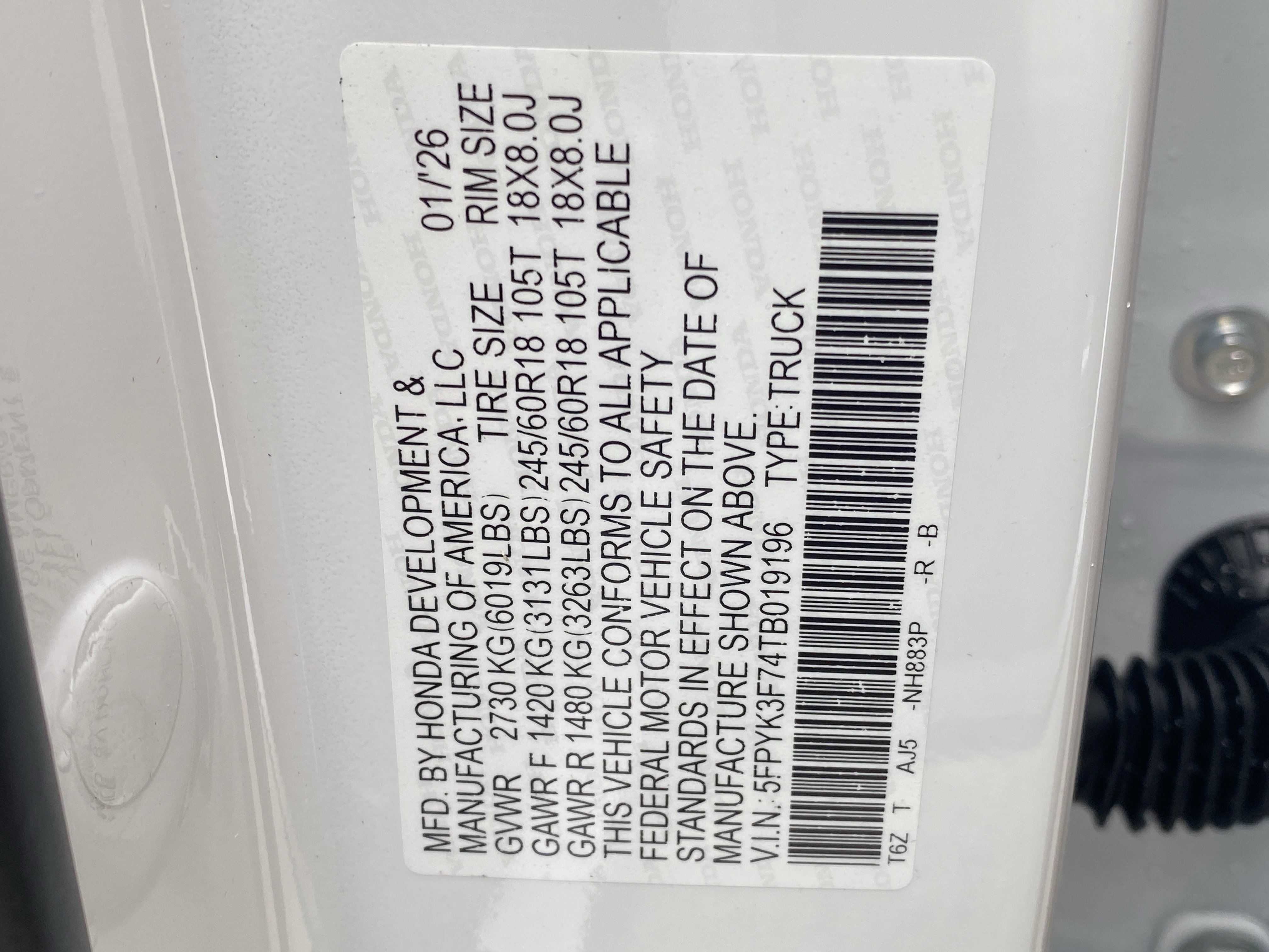 New 2026 Honda Ridgeline TrailSport+ image 19