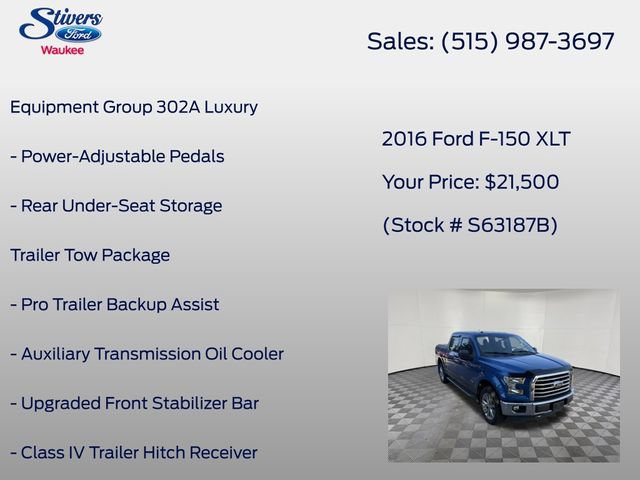 Used 2016 Ford F150 XLT w/ Equipment Group 302A Luxury AWD/4WD image 22