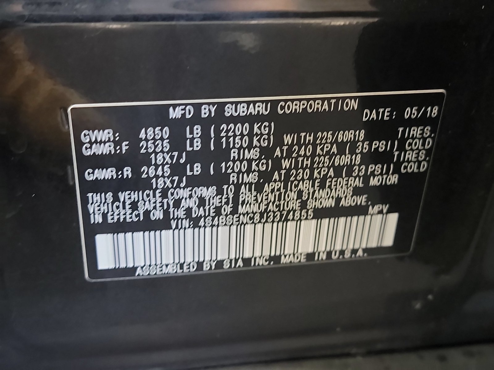 Used 2018 Subaru Outback 3.6R Limited AWD/4WD image 33