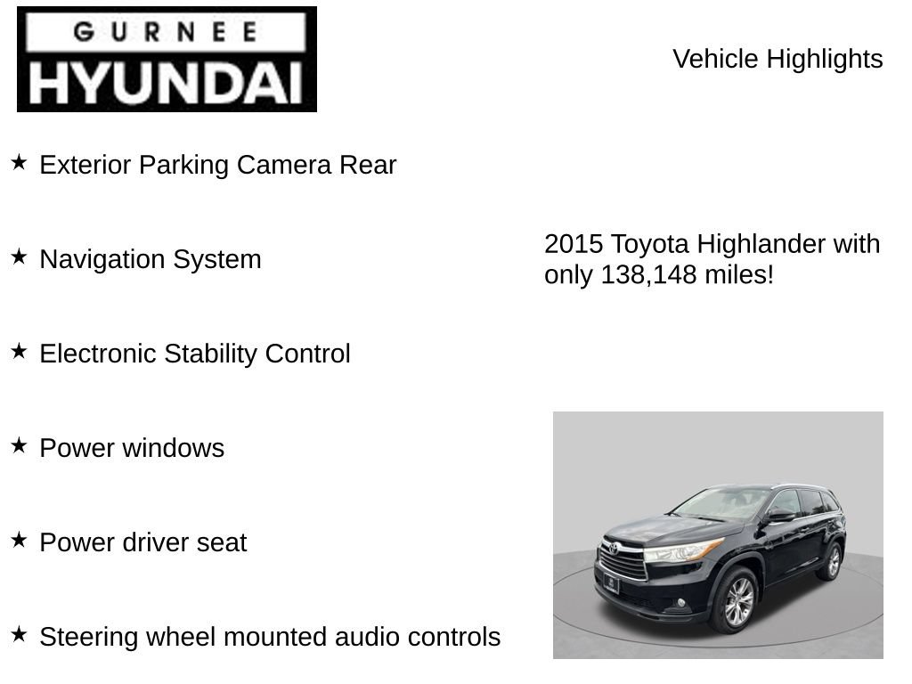 Used 2015 Toyota Highlander XLE AWD/4WD image 7