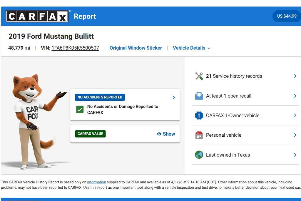 Used 2019 Ford Mustang Bullitt w/ Bullitt Electronics Package image 9