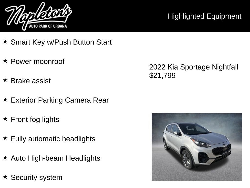Used 2022 Kia Sportage Nightfall Edition w/ Nighfall AWD Premium Package image 7