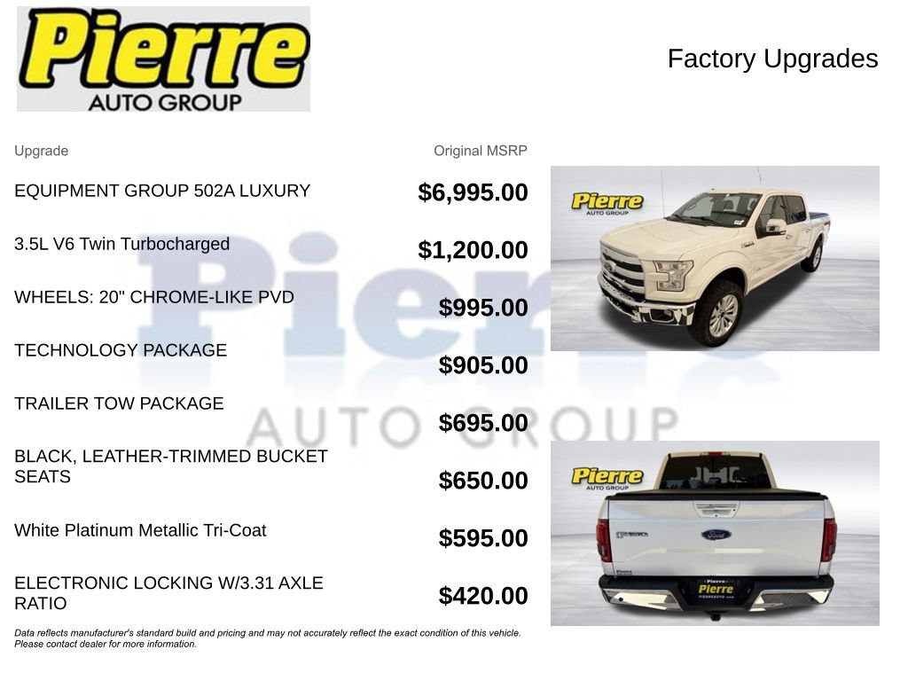 Used 2015 Ford F150 Lariat w/ Equipment Group 502A Luxury AWD/4WD image 14