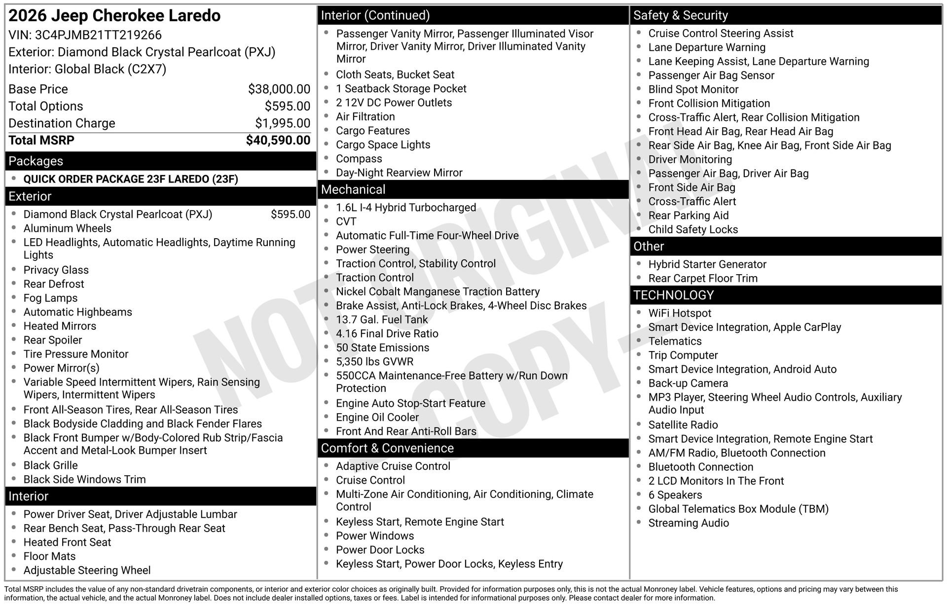 Used 2026 Jeep Cherokee Laredo AWD/4WD image 3