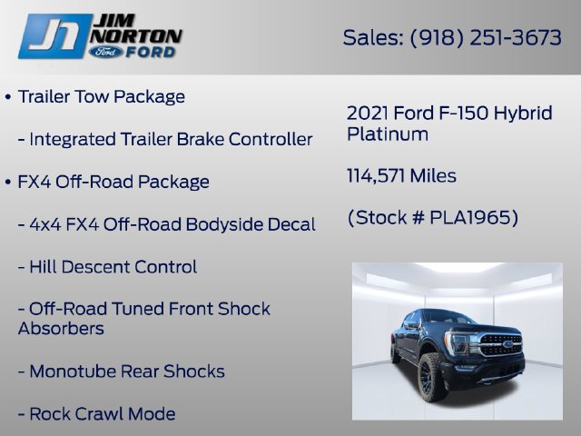Used 2021 Ford F150 Platinum w/ Equipment Group 701A High AWD/4WD image 15