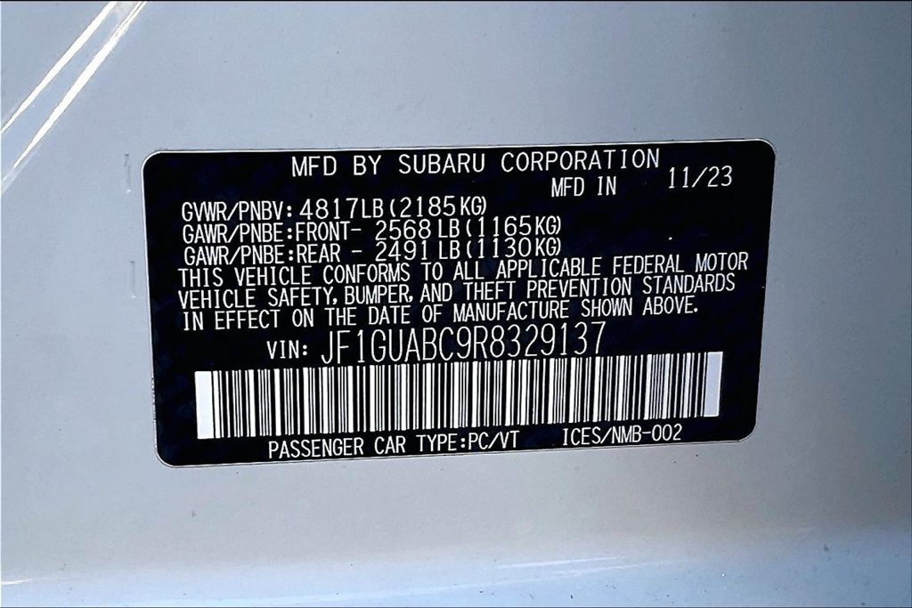 Certified 2024 Subaru Impreza 2.0i AWD/4WD image 39