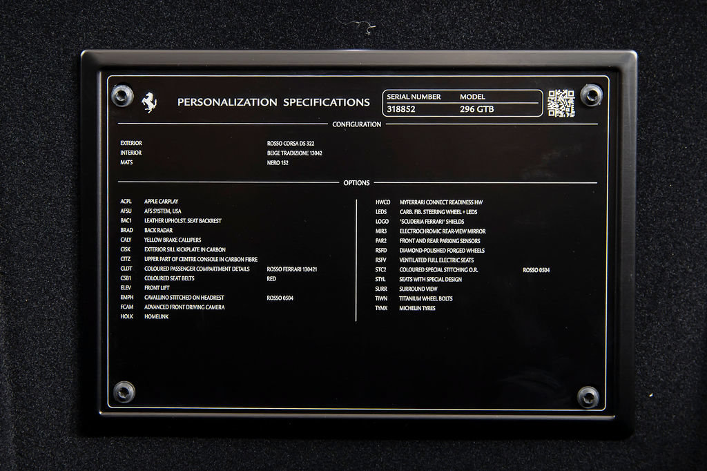 Certified 2025 Ferrari 296 GTB RWD image 33
