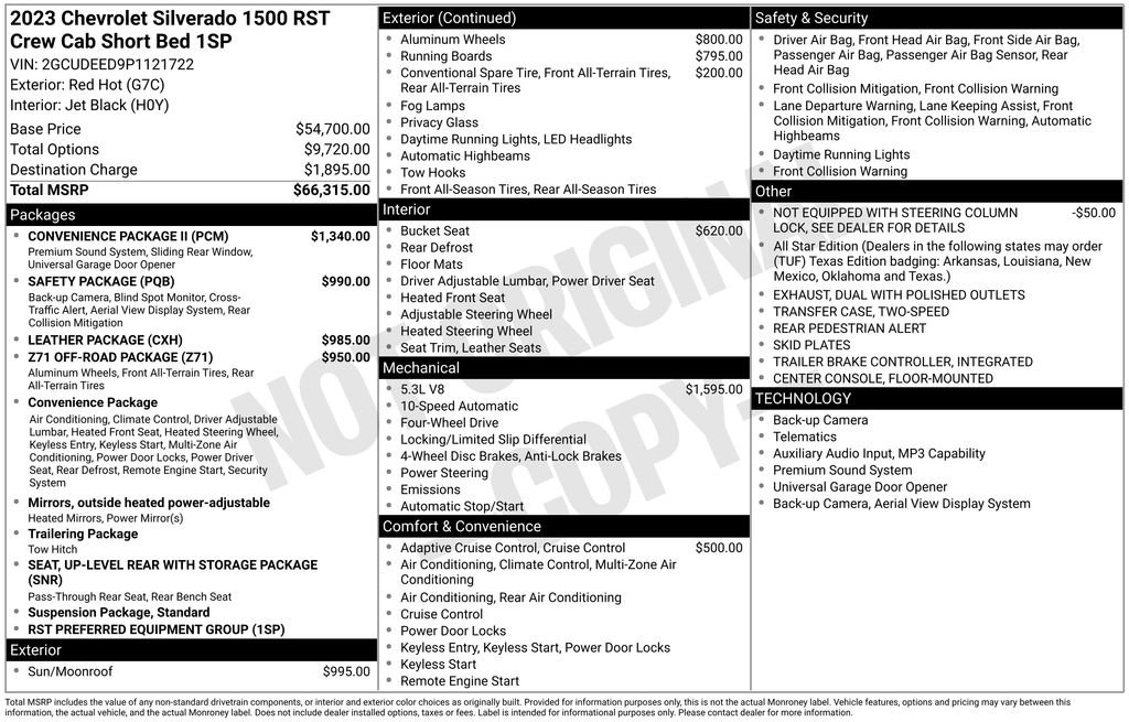 Used 2023 Chevrolet Silverado 1500 RST w/ Convenience Package II AWD/4WD image 40