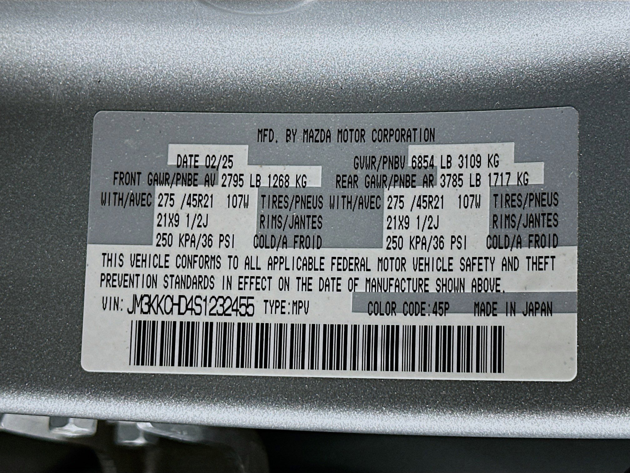 Used 2025 MAZDA CX-90 3.3 Turbo w/ Premium Sport Pkg image 12