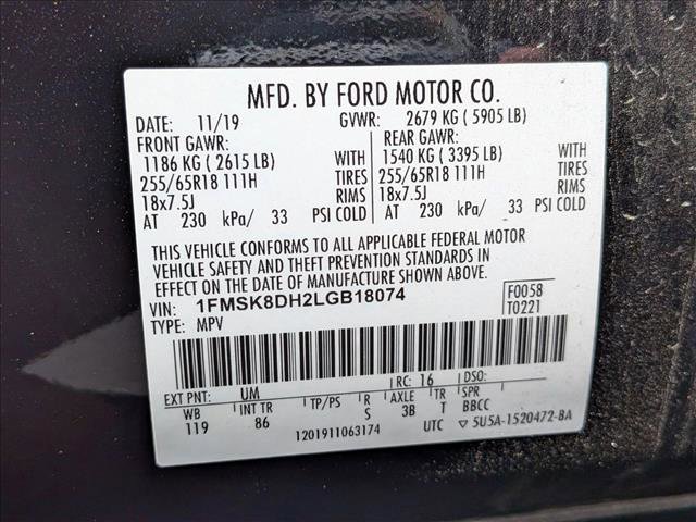 Used 2020 Ford Explorer XLT AWD/4WD image 20