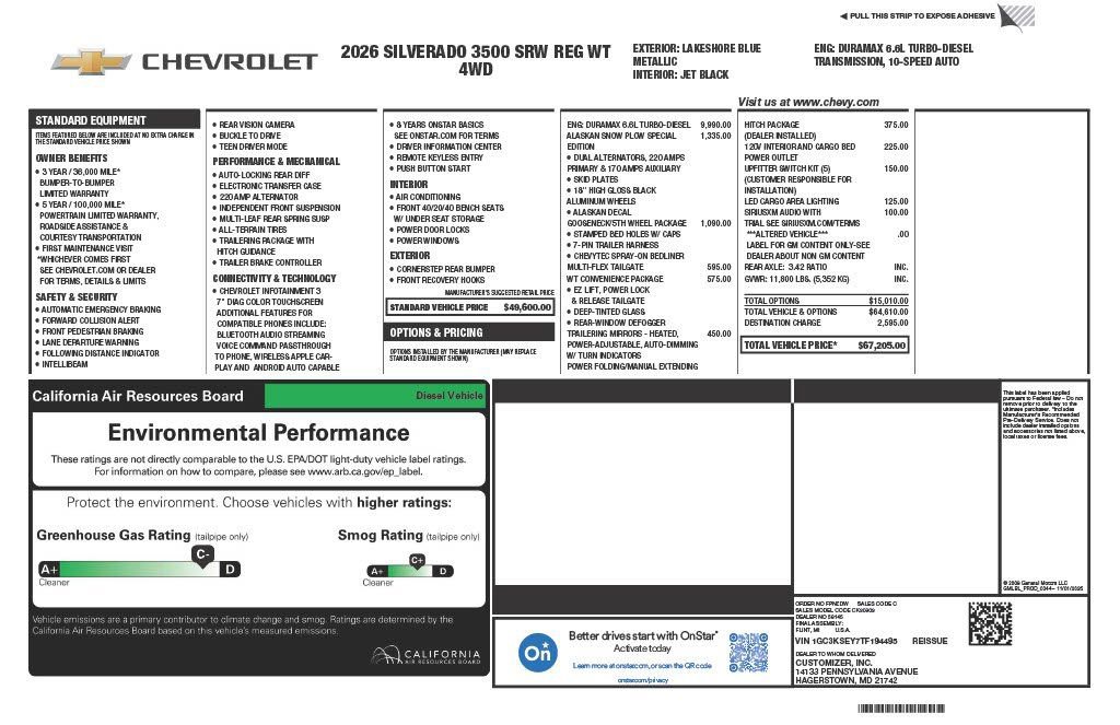 New 2026 Chevrolet Silverado 3500 W/T AWD/4WD image 5
