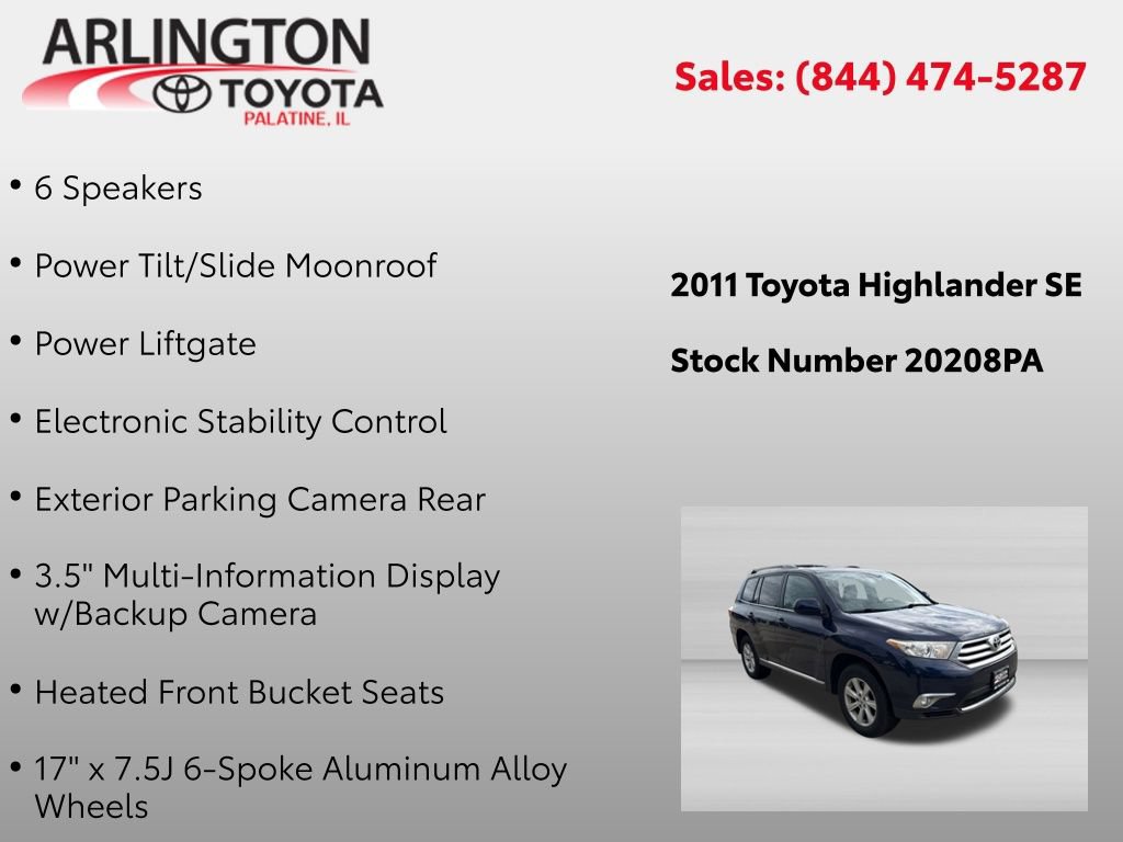 Used 2011 Toyota Highlander SE w/ Tow Pkg AWD/4WD image 2